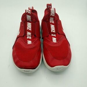 Nike Kids Bright Red Slip-On Sneakers